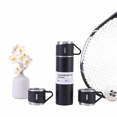 Edelstahl-Wasserflaschen mit 3 Deckeln